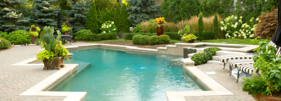 pool coping landscaping