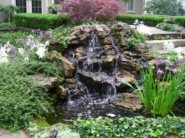 rock garden landscaping, water falls