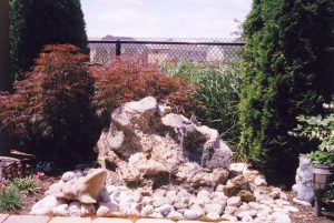 rock garden landscaping, water falls