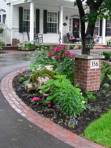 Low maintenance front yard landscapers, trees, shrubs